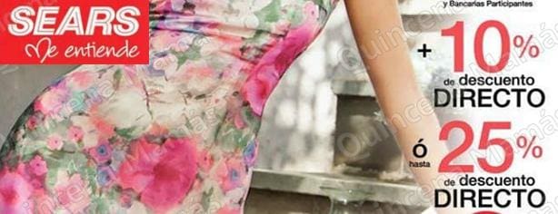Promoción Día de las Madres Sears: ropa de dama con 25% de descuento -  Ganapromo