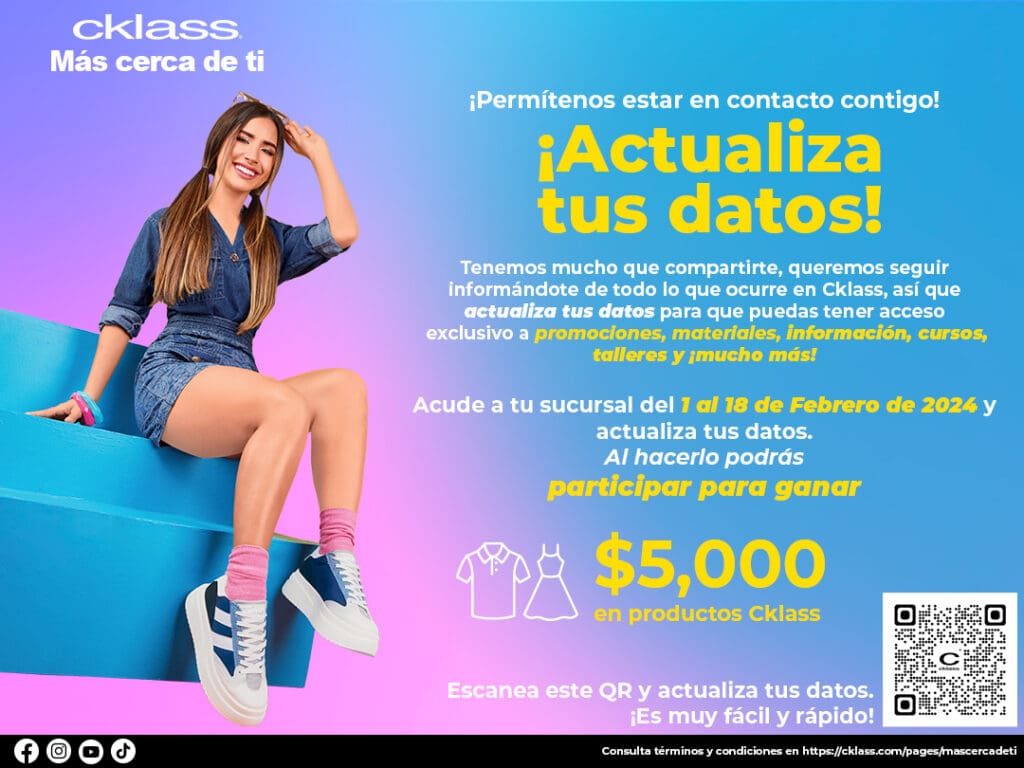Concurso Cklass Más Cerca de Ti: Gana un vale de $5,000 pesos - Ganapromo