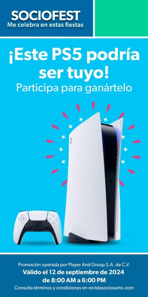 Dinámica Sam's Club Socio Fest 12 de septiembre: Gana una Consola ...